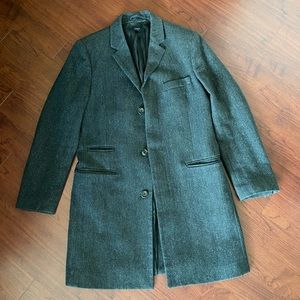 J.Crew Charcoal Gray Herringbone Mayfair Topcoat - Men’s Slim Fit Medium